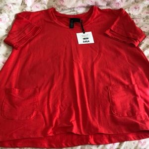 Agnes and Dora pocket pullover- Razzmatazz